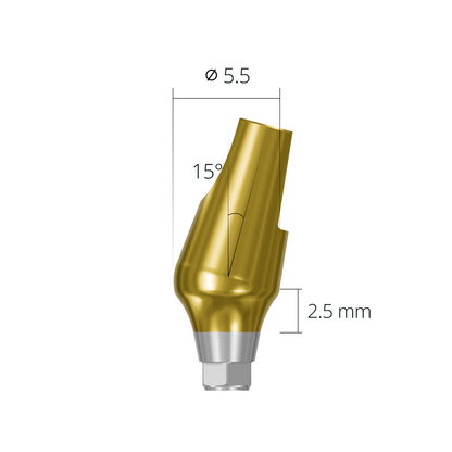 aab155525h*abutment*15 2.5 hex