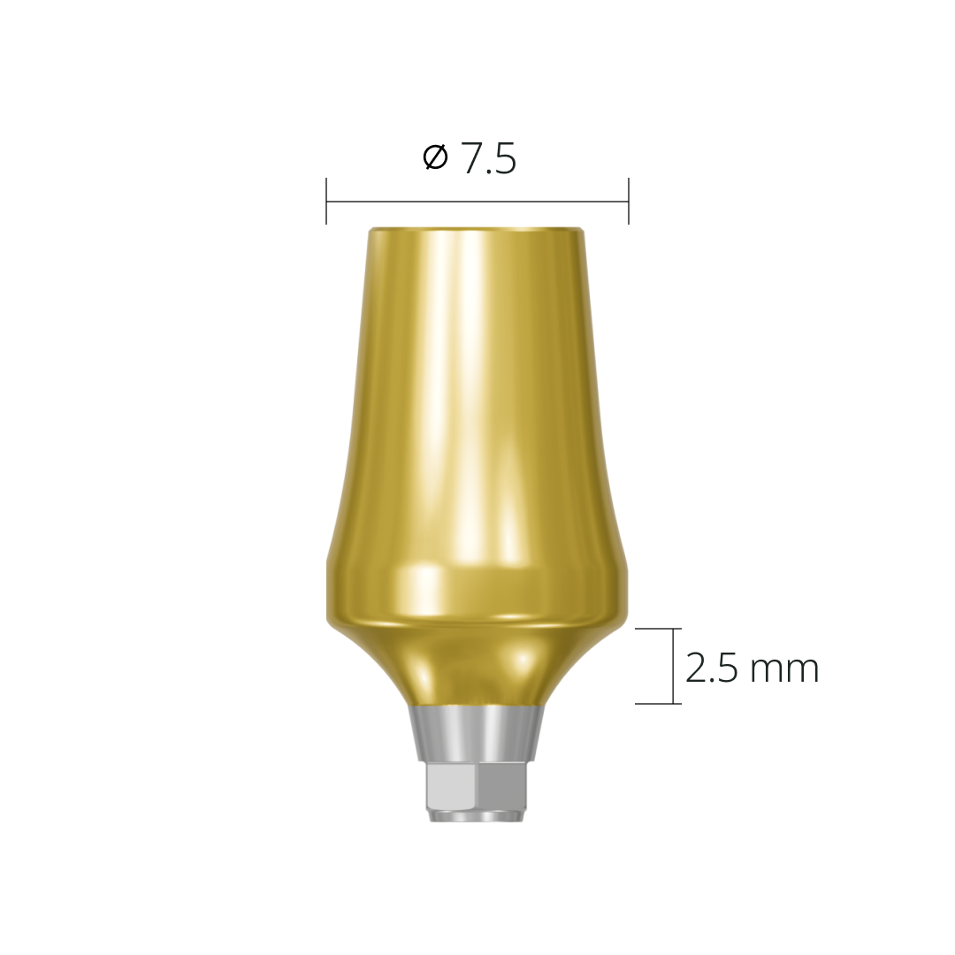 amab75259h*abutment*7.5 2.5 hex