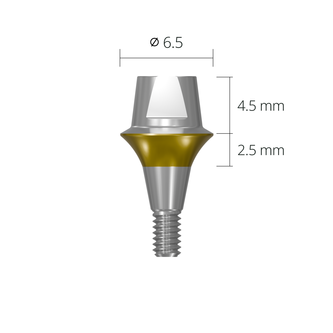 cab6525s*abutment*short 6.5 2.5 mm